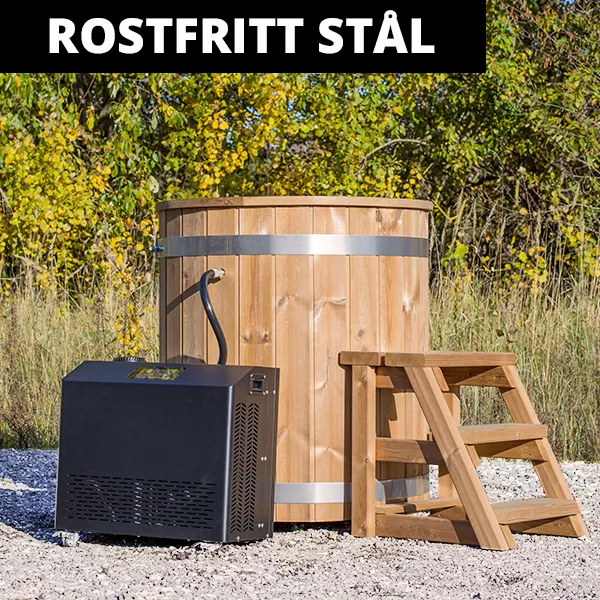 bild 1 kallbadtunna i rostfritt stal for en person